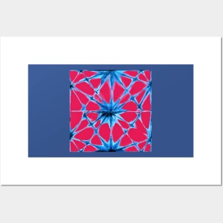 Tie Dye Star Pattern Posters and Art